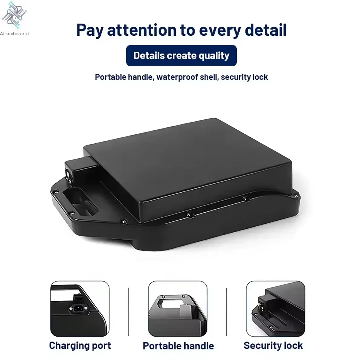 High Capacity 60V 12Ah Lithium Ion Battery Waterproof Replacement for Harley Citycoco Electric Motorcycle Scooter - Ai-TechWorld