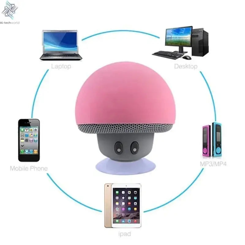 High Quality Wireless Bluetooth Speaker 30ft Wireless Range  Subwoofer With Suction CupSuitable for Cycling Picnic Outdoor Ai-TechWorld 