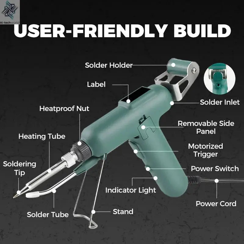 High-efficient 80W Electric Sodering Iron 220V/110V Handheld Solder Welding Machine Heating Repair Tools Small Soldering Iron - Ai-TechWorld