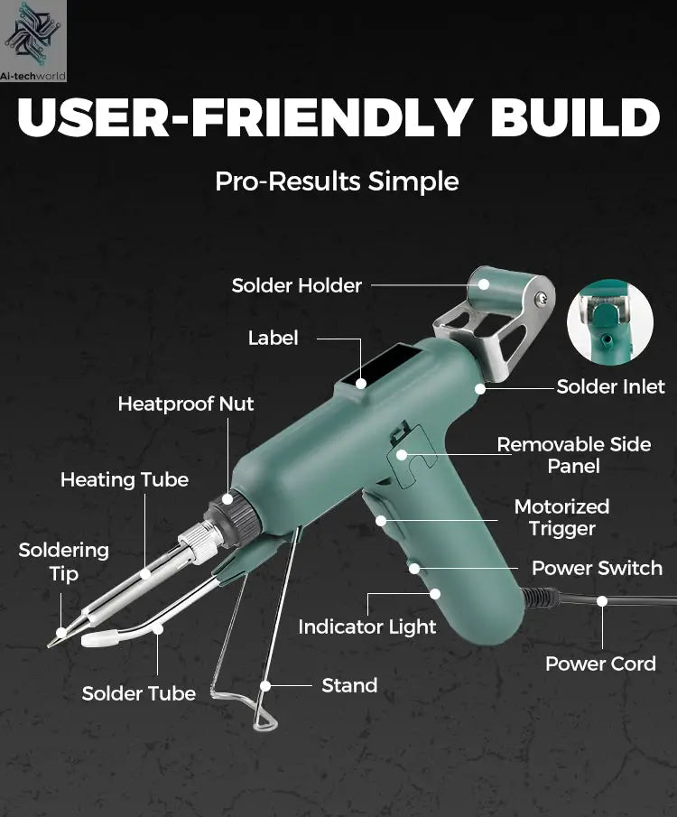 High-efficient 80W Electric Sodering Iron 220V/110V Handheld Solder Welding Machine Heating Repair Tools Small Soldering Iron Ai-TechWorld 