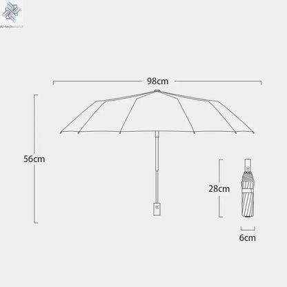 High-end Car Folding Sunshade Windproof Umbrella For Tesla Model 3 Model S Model X Model Y Roadster SpaceX Car Logo Accessories - Ai-TechWorld