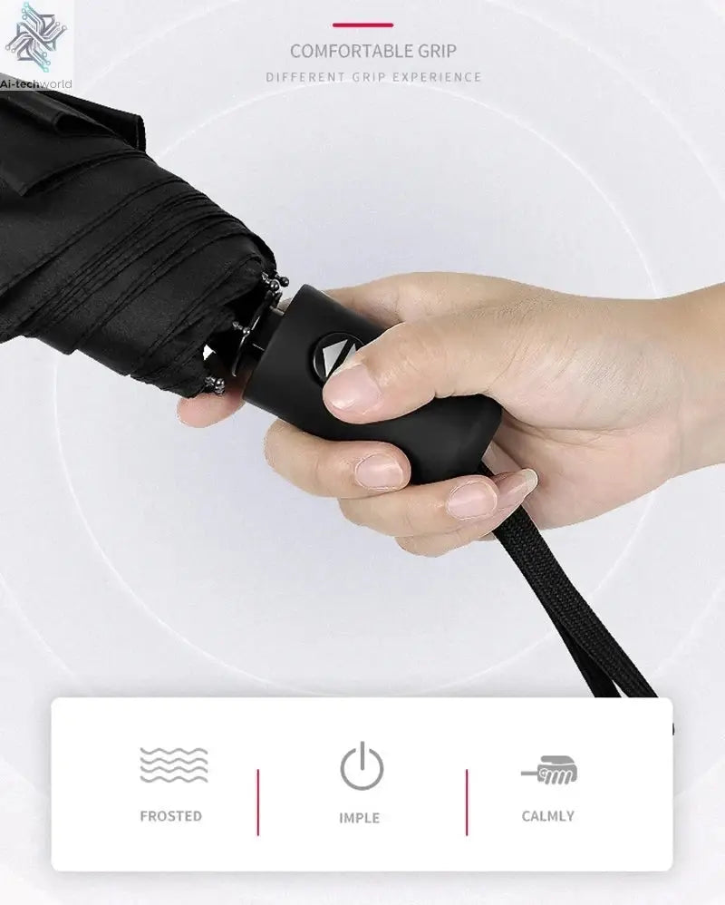 High-end Car Folding Sunshade Windproof Umbrella For Tesla Model 3 Model S Model X Model Y Roadster SpaceX Car Logo Accessories - Ai-TechWorld