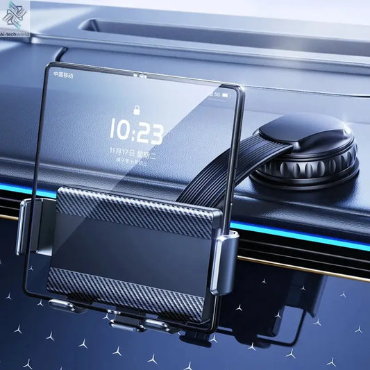 Hipacool Car Suction Cup Phone Holder for Z Fold 7 6 Phone Stand Dashboard Phone Bracket for 4.7-12.9" iPhone 17 Pro Max Samsung Ai-TechWorld 