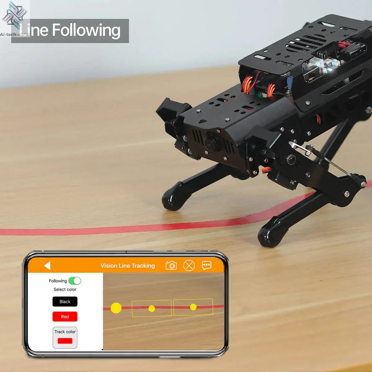 Hiwonder PuppyPi ROS quadruped robot dog, bionics, intelligent programming, AI visual recognition Ai-TechWorld 
