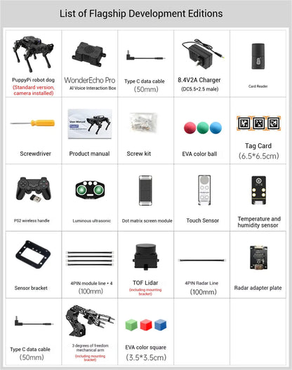Hiwonder PuppyPi ROS quadruped robot dog, bionics, intelligent programming, AI visual recognition Ai-TechWorld 
