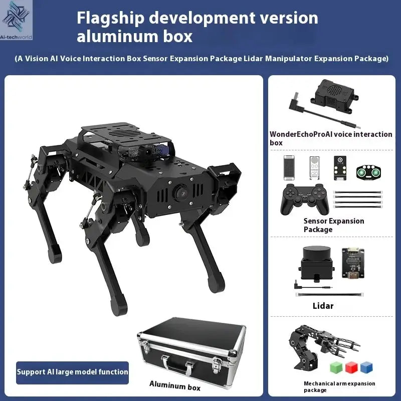 Hiwonder PuppyPi ROS quadruped robot dog, bionics, intelligent programming, AI visual recognition Ai-TechWorld 