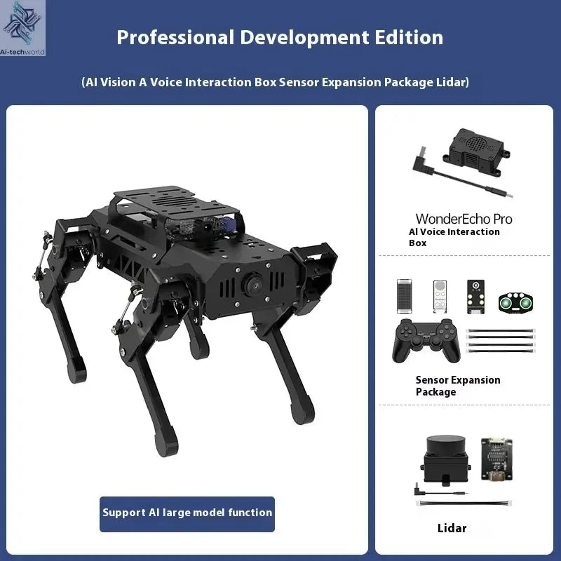 Hiwonder PuppyPi ROS quadruped robot dog, bionics, intelligent programming, AI visual recognition Ai-TechWorld 