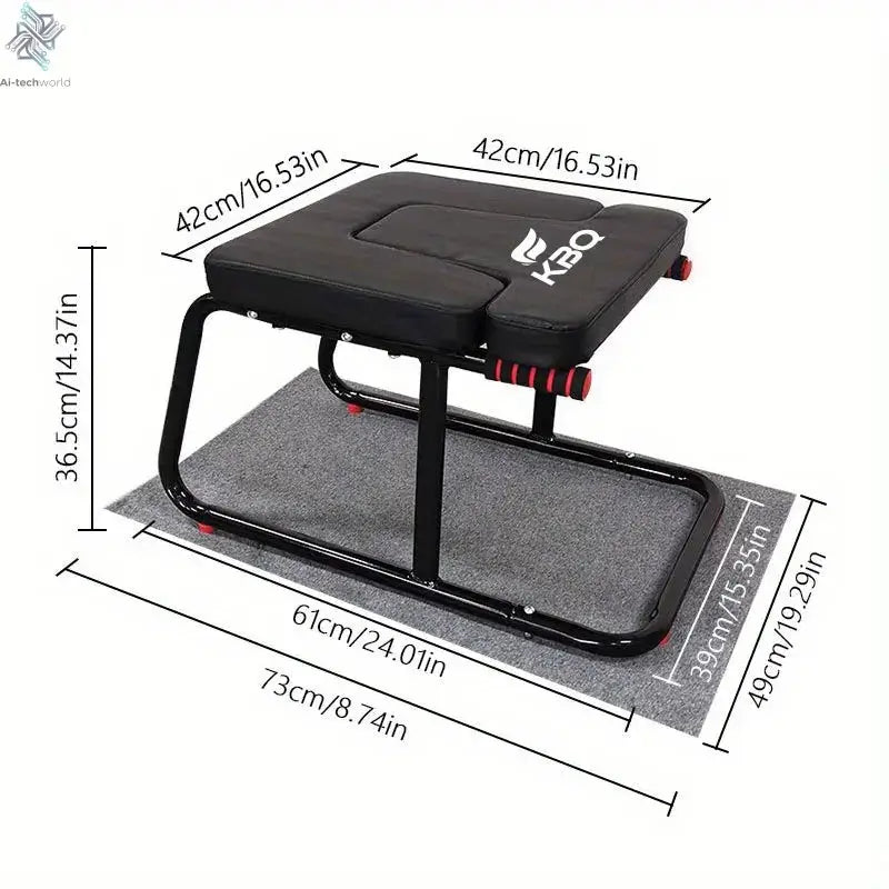 Home multifunctional inverted stool, double armrest yoga headrest bench, vertical yoga chair for balance training - Ai-TechWorld