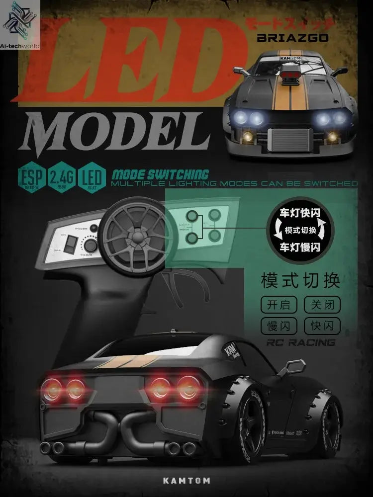 Hot Kamtom Km3299 1/32 Rc Car 4wd High-Speed Remote Control Drift Car With Gyro Professional Adult Racing Car Toys Gift - Ai-TechWorld
