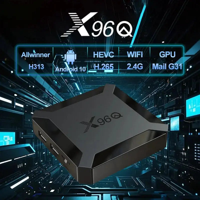 Hot X96Q Android 10.0 Fast Smart TV BOX 2GB 16GB Allwinner H313 Quad Core 4K 2.4G Wifi Set top box 1G8G Media Player Ai-TechWorld 
