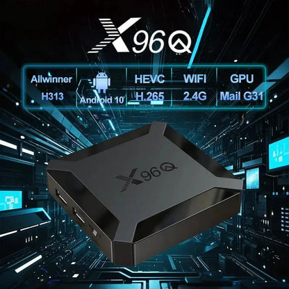 Hot X96Q Android 10.0 Fast Smart TV BOX 2GB 16GB Allwinner H313 Quad Core 4K 2.4G Wifi Set top box 1G8G Media Player Ai-TechWorld 