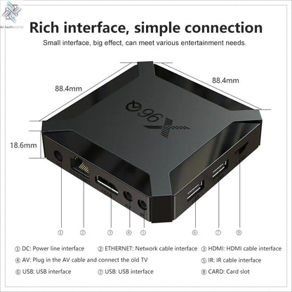 Hot X96Q Android 10.0 Fast Smart TV BOX 2GB 16GB Allwinner H313 Quad Core 4K 2.4G Wifi Set top box 1G8G Media Player Ai-TechWorld 