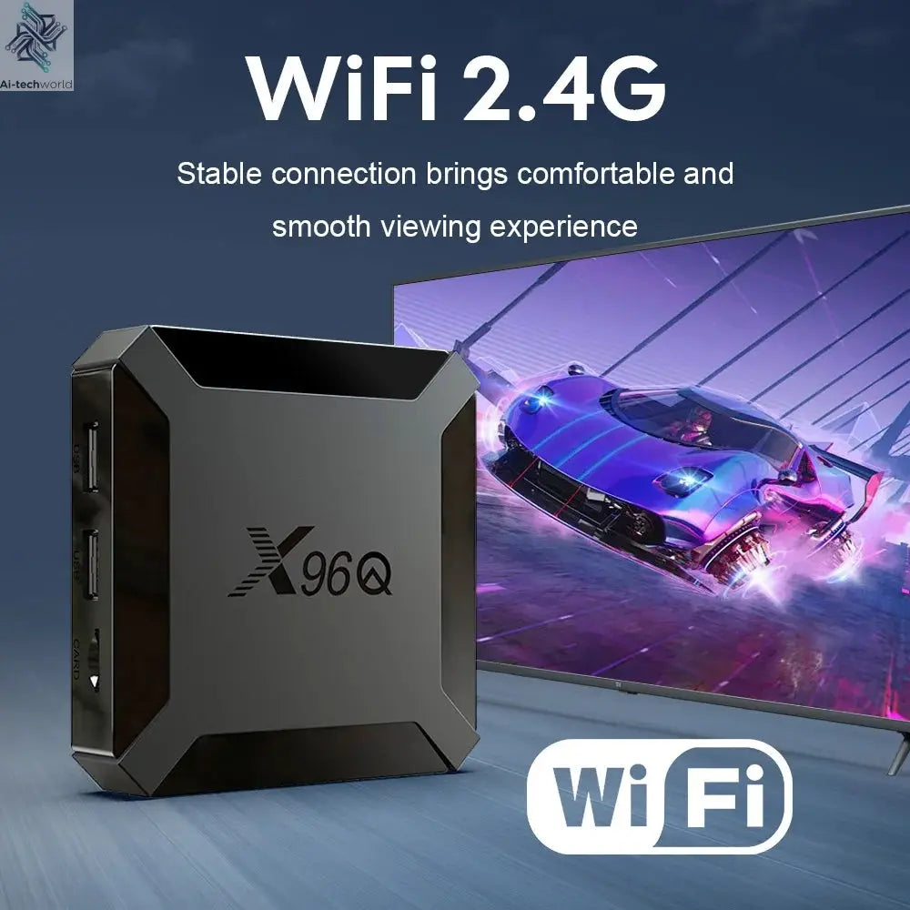Hot X96Q Android 10.0 Fast Smart TV BOX 2GB 16GB Allwinner H313 Quad Core 4K 2.4G Wifi Set top box 1G8G Media Player Ai-TechWorld 