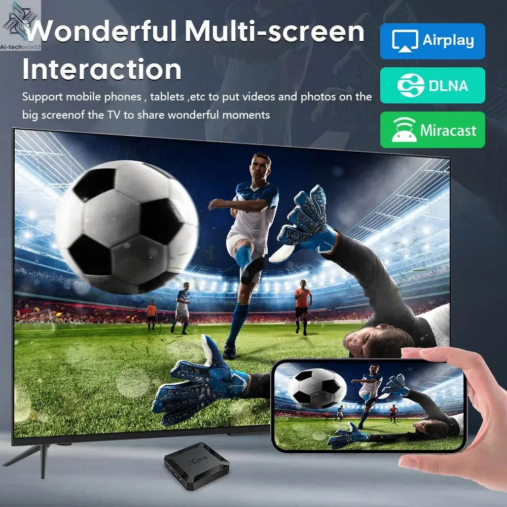 Hot X96Q Android 10.0 Fast Smart TV BOX 2GB 16GB Allwinner H313 Quad Core 4K 2.4G Wifi Set top box 1G8G Media Player Ai-TechWorld 