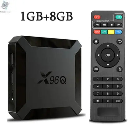 Hot X96Q Android 10.0 Fast Smart TV BOX 2GB 16GB Allwinner H313 Quad Core 4K 2.4G Wifi Set top box 1G8G Media Player Ai-TechWorld 