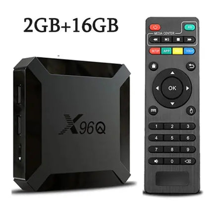 Hot X96Q Android 10.0 Fast Smart TV BOX 2GB 16GB Allwinner H313 Quad Core 4K 2.4G Wifi Set top box 1G8G Media Player Ai-TechWorld 