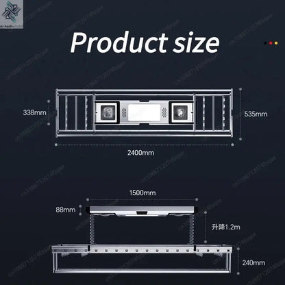 Household Balcony Electric Clothes Drying Rack Remote Control Intelligent Drying Air Drying Lifting Folding Clothes Drying Rack - Ai - TechWorld