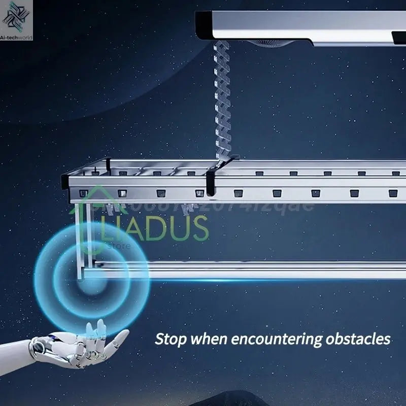 Household Balcony Electric Clothes Drying Rack Remote Control Intelligent Drying Air Drying Lifting Folding Clothes Drying Rack - Ai - TechWorld