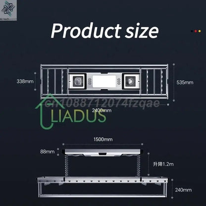 Household Balcony Electric Clothes Drying Rack Remote Control Intelligent Drying Air Drying Lifting Folding Clothes Drying Rack - Ai - TechWorld