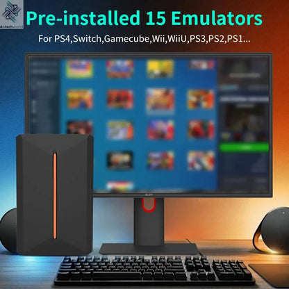 Hyper Base Lbox 500GB Gaming Hard Drive For PS4/PS3/PS2/Wii/Wiiu/Gamecube/Saturn With 3700+ Games Plug&Play For Win PC Launchbox Ai-TechWorld 