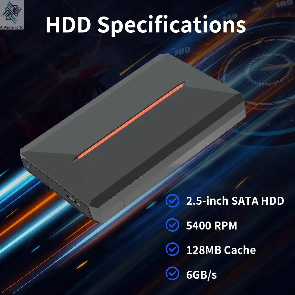 Hyper Base Lbox 500GB Gaming Hard Drive For PS4/PS3/PS2/Wii/Wiiu/Gamecube/Saturn With 3700+ Games Plug&Play For Win PC Launchbox Ai-TechWorld 