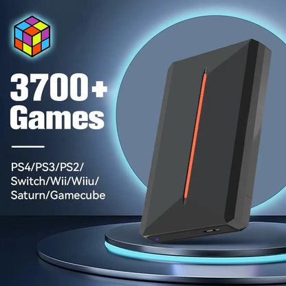 Hyper Base Lbox 500GB Gaming Hard Drive For PS4/PS3/PS2/Wii/Wiiu/Gamecube/Saturn With 3700+ Games Plug&Play For Win PC Launchbox Ai-TechWorld 