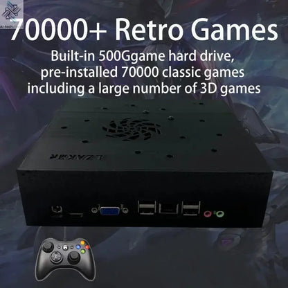I3-3110M Retro Game Console X8 Play On TV 2T HDD Batocera+Windows 70000+Games For Wii PS2 N64 PSP GameCube N64 Wireless handle Ai-TechWorld 