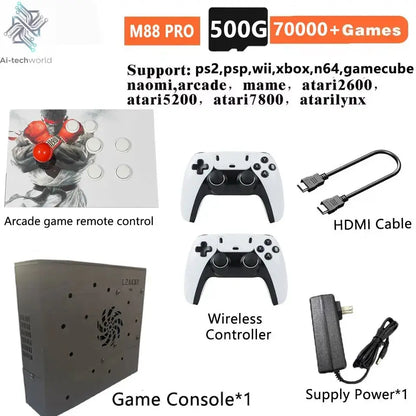 I3-3110M Retro Game Console X8 Play On TV 2T HDD Batocera+Windows 70000+Games For Wii PS2 N64 PSP GameCube N64 Wireless handle Ai-TechWorld 