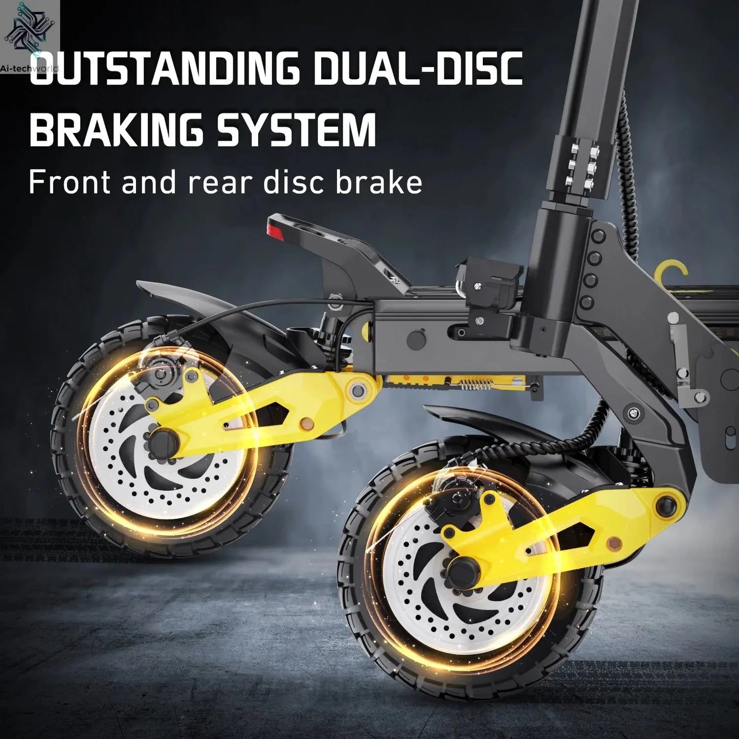 IENYRID ES1 Electric Scooter Foldable 2400W Dual Motor 48V20.8Ah Lithium Battery E-Scooter 10-inch Tires Adult City E-Scooter Ai-TechWorld 