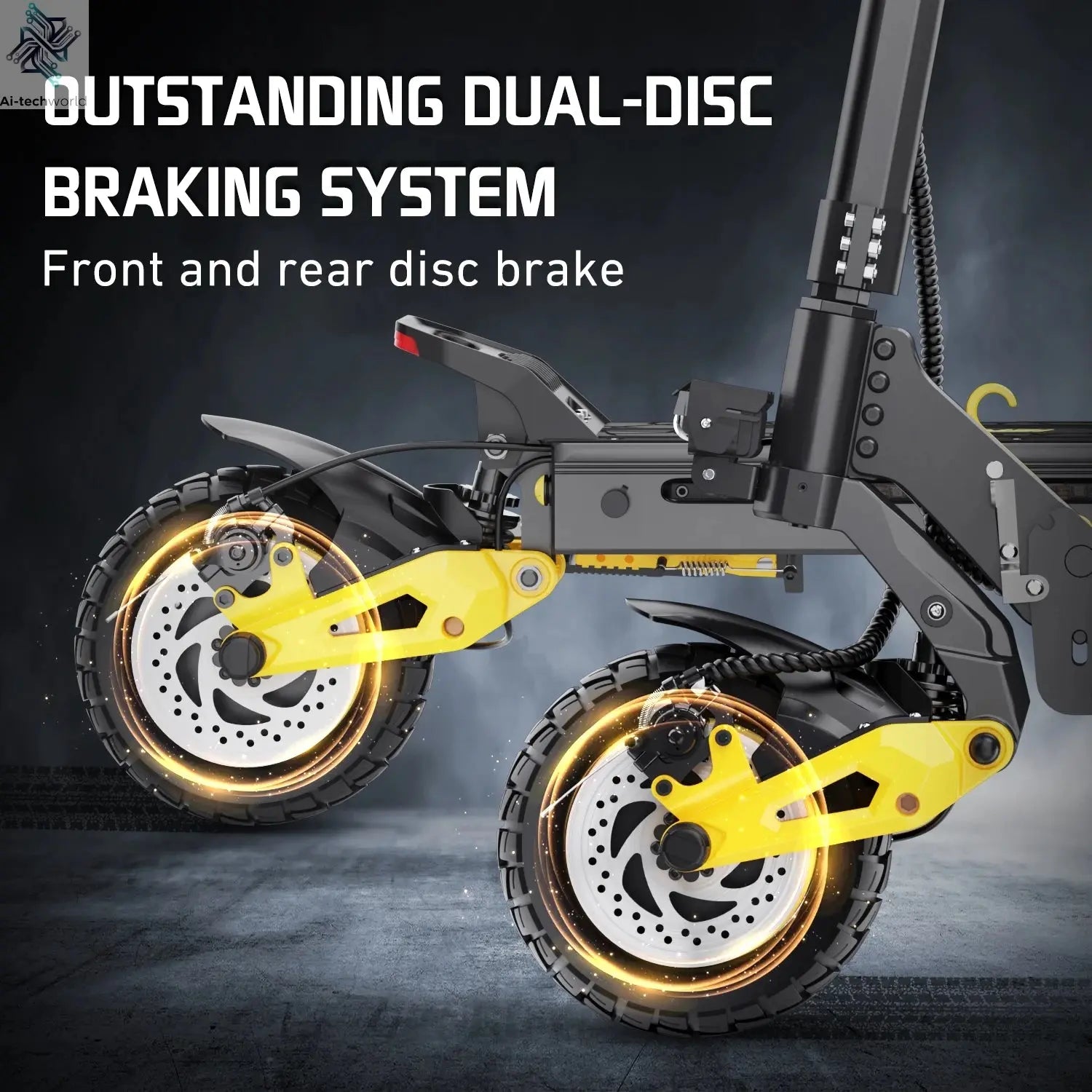 IENYRID ES1 Electric Scooter Foldable 2400W Dual Motor 48V20.8Ah Lithium Battery E-Scooter 10-inch Tires Adult City E-Scooter Ai-TechWorld 
