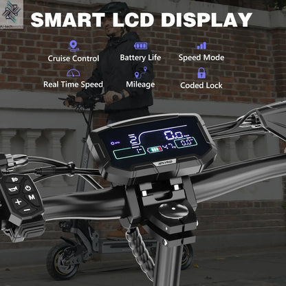IENYRID IE-S1 Electric Scooter 800W Motor 48V15AH Lithium Battery E-Scooter 10-inch Off-road Tires Foldable E-Scooters Ai-TechWorld 