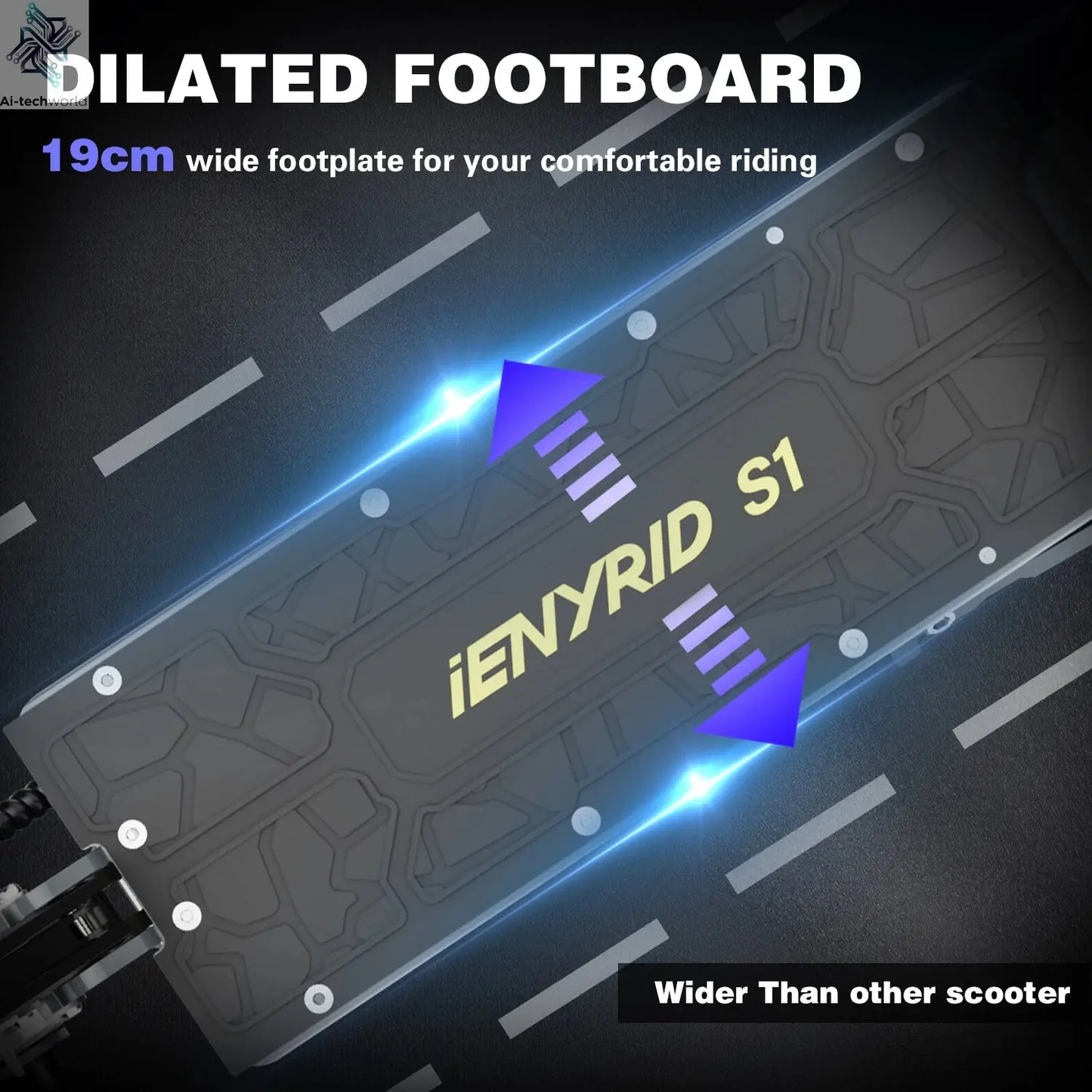 IENYRID IE-S1 Electric Scooter 800W Motor 48V15AH Lithium Battery E-Scooter 10-inch Off-road Tires Foldable E-Scooters Ai-TechWorld 