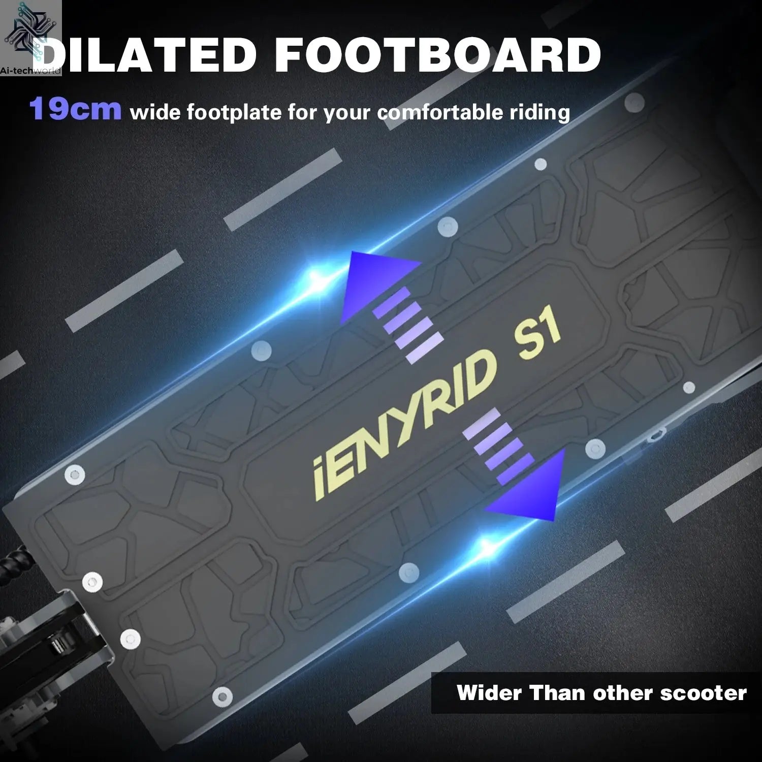 IENYRID IE-S1 Electric Scooter 800W Motor 48V15AH Lithium Battery E-Scooter 10-inch Off-road Tires Foldable E-Scooters Ai-TechWorld 