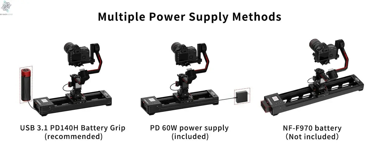 IFOOTAGE Shark Slider Nano II — 660 Mini Motorized Camera Long Version,Aluminum Alloy Dolly Track,Video Stabilizer Rail Panorama Ai-TechWorld 