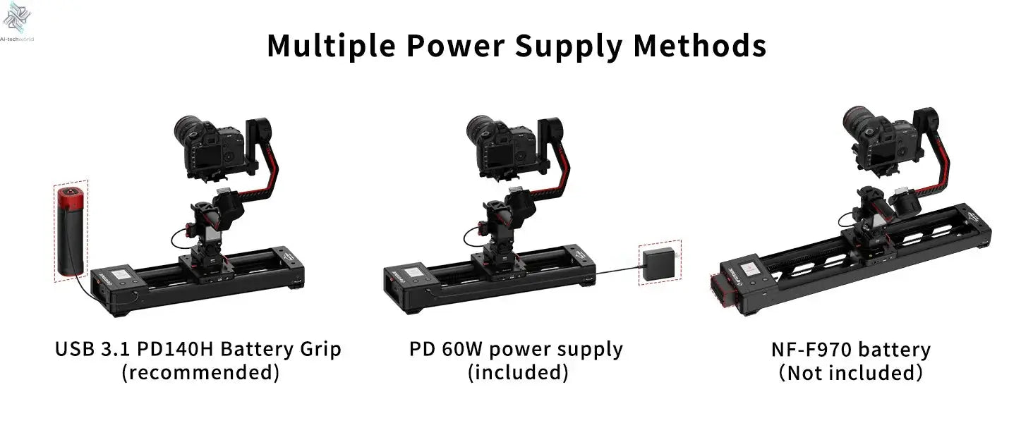IFOOTAGE Shark Slider Nano II — 660 Mini Motorized Camera Long Version,Aluminum Alloy Dolly Track,Video Stabilizer Rail Panorama Ai-TechWorld 