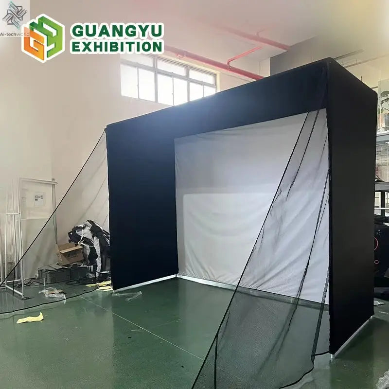 Indoor Virtual Golf Simulator Enclosure 10x9ft with Aluminum Frame Dual-Layer HD Impact Screen Golf Simulator for Home Clubs - Ai-TechWorld