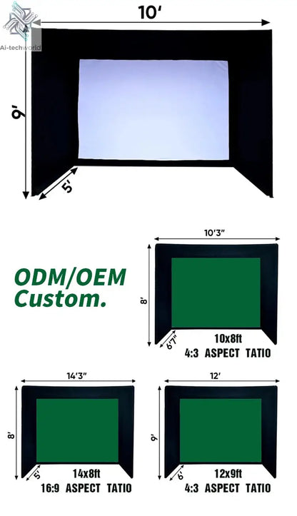 Indoor Virtual Golf Simulator Enclosure 10x9ft with Aluminum Frame Dual-Layer HD Impact Screen Golf Simulator for Home Clubs - Ai-TechWorld