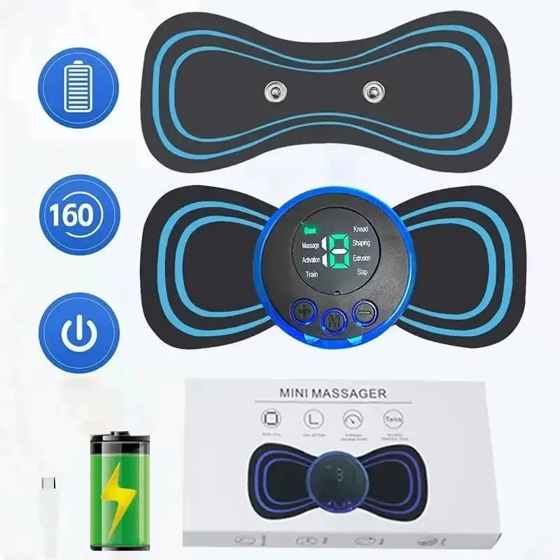 Intelligent Mini Electric Neck Massager Charging Portable Shoulder and Neck Neck Massage Patch with Multiple Adjustable Levels - Ai - TechWorld