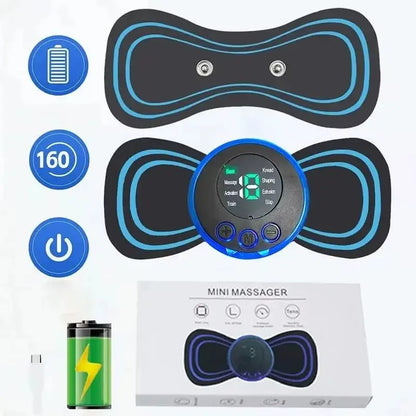Intelligent Mini Electric Neck Massager Charging Portable Shoulder and Neck Neck Massage Patch with Multiple Adjustable Levels - Ai - TechWorld