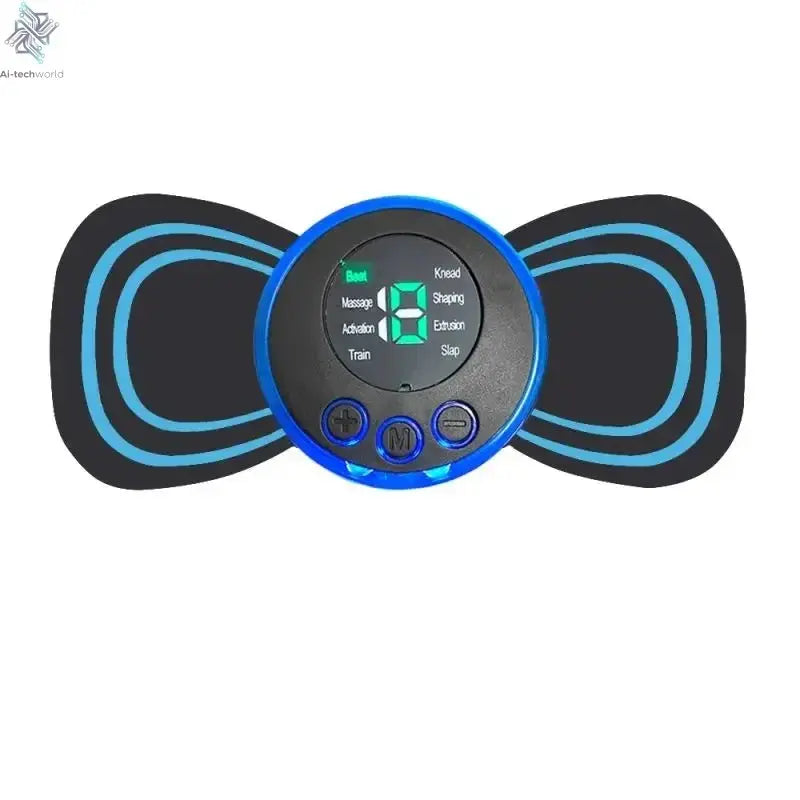 Intelligent Mini Electric Neck Massager Charging Portable Shoulder and Neck Neck Massage Patch with Multiple Adjustable Levels - Ai - TechWorld