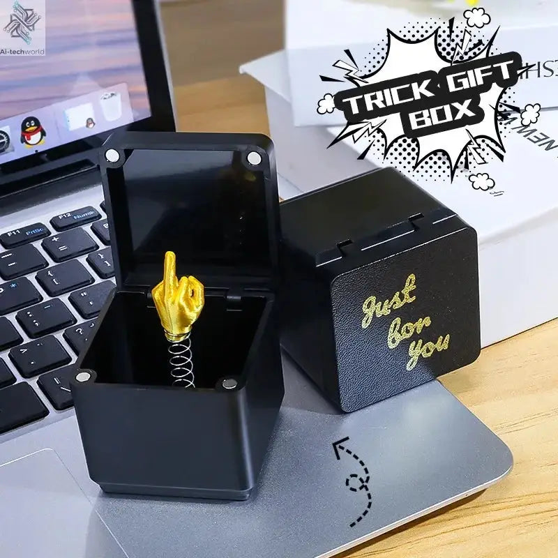 Interesting Prank Gift Jumping Middle Finger in Box Funny Trick Toy Scare Surprise Boxs for Party And Festival And Decoration Ai-TechWorld 