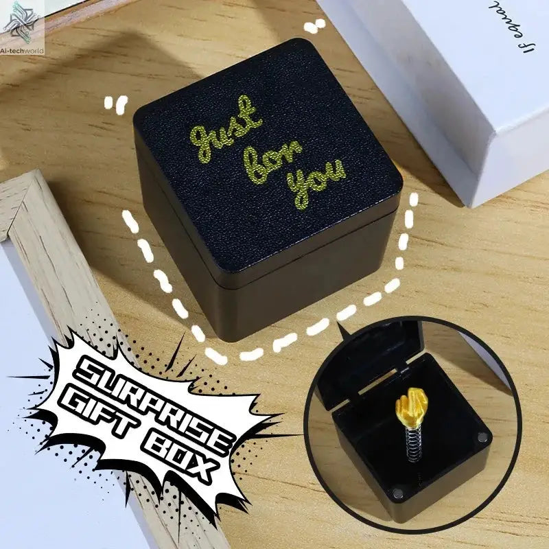 Interesting Prank Gift Jumping Middle Finger in Box Funny Trick Toy Scare Surprise Boxs for Party And Festival And Decoration Ai-TechWorld 