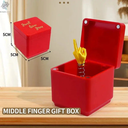 Interesting Prank Gift Jumping Middle Finger in Box Funny Trick Toy Scare Surprise Boxs for Party And Festival And Decoration Ai-TechWorld 