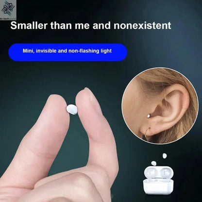 Invisible Earphones Mini Headphones V5.2 Bluetooth TWS In-Ear Earbuds Noise Reduction Wireless Sleep In-Ear Earbuds With Micr Ai-TechWorld 