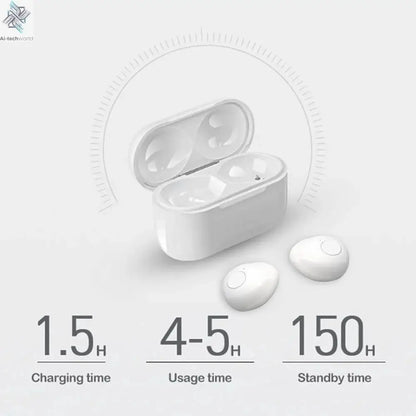 Invisible Earphones Mini Headphones V5.2 Bluetooth TWS In-Ear Earbuds Noise Reduction Wireless Sleep In-Ear Earbuds With Micr Ai-TechWorld 