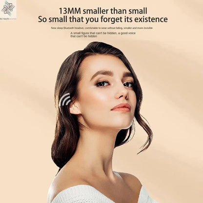 Invisible Earphones Mini Headphones V5.2 Bluetooth TWS In-Ear Earbuds Noise Reduction Wireless Sleep In-Ear Earbuds With Micr Ai-TechWorld 