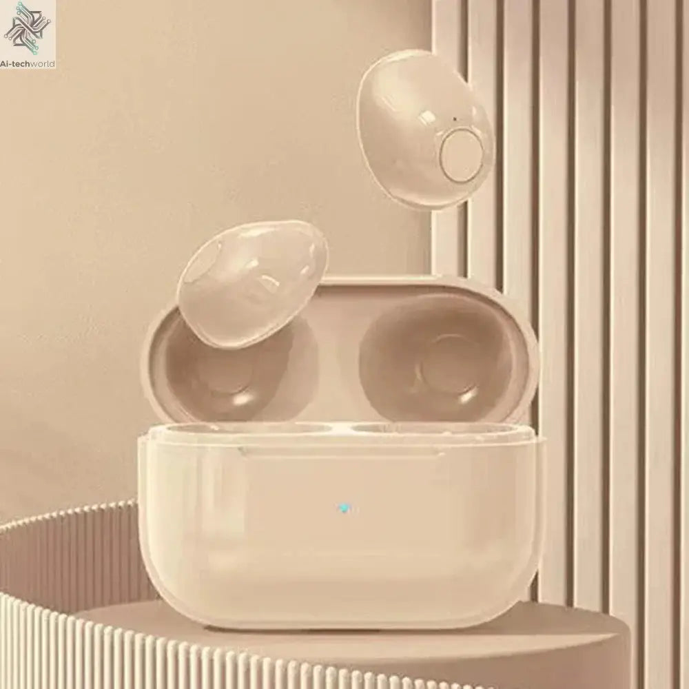 Invisible Earphones Mini Headphones V5.2 Bluetooth TWS In-Ear Earbuds Noise Reduction Wireless Sleep In-Ear Earbuds With Micr Ai-TechWorld 