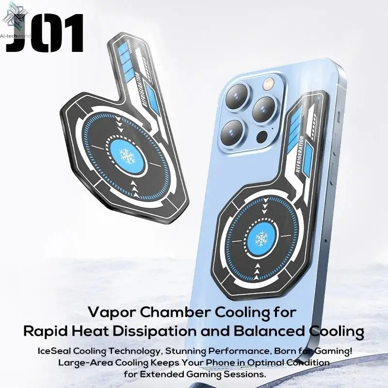 J01 High Quality NEW Mobile Phone Magnetic Cooling Plate Compatible Universal Radiator Game Cooler Expand Area Radiating Sticker Ai-TechWorld 