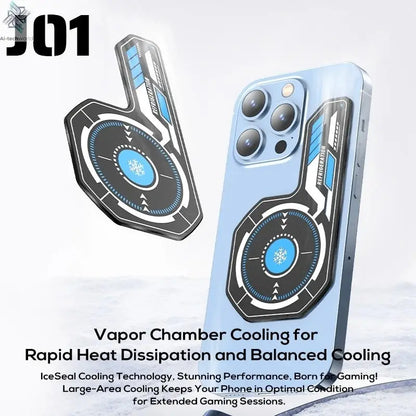 J01 High Quality NEW Mobile Phone Magnetic Cooling Plate Compatible Universal Radiator Game Cooler Expand Area Radiating Sticker Ai-TechWorld 