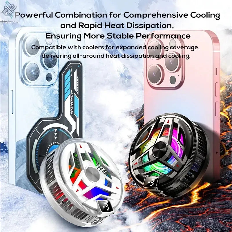 J01 High Quality NEW Mobile Phone Magnetic Cooling Plate Compatible Universal Radiator Game Cooler Expand Area Radiating Sticker Ai-TechWorld 